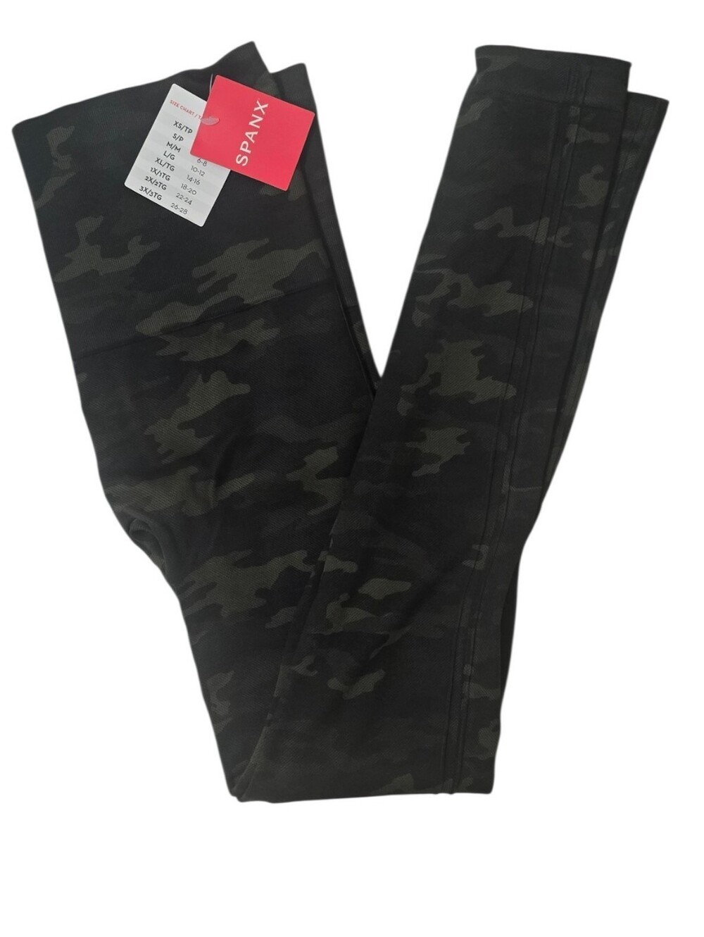 NWT Spanx Look At Me Now Green Camo Leggings Size M